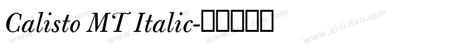 Calisto MT Italic字体转换